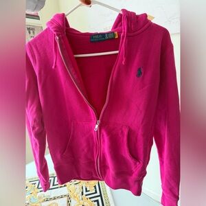 Ralph Lauren Fuchsia Zip-Up Hoodie